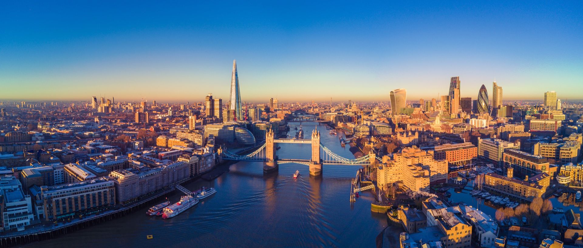 London skyline with Tower Bridge