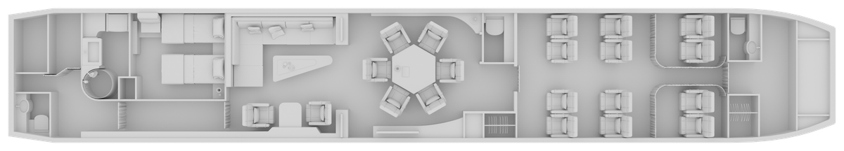 Airbus A319CJ cabin layout diagram