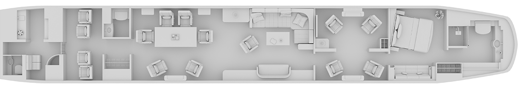 Airbus ACJ319 NEO cabin layout diagram