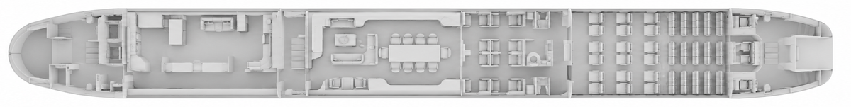 Airbus ACJ350 NEO cabin layout diagram