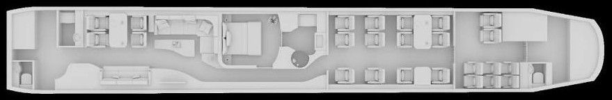 Airbus ACJ320 cabin layout diagram