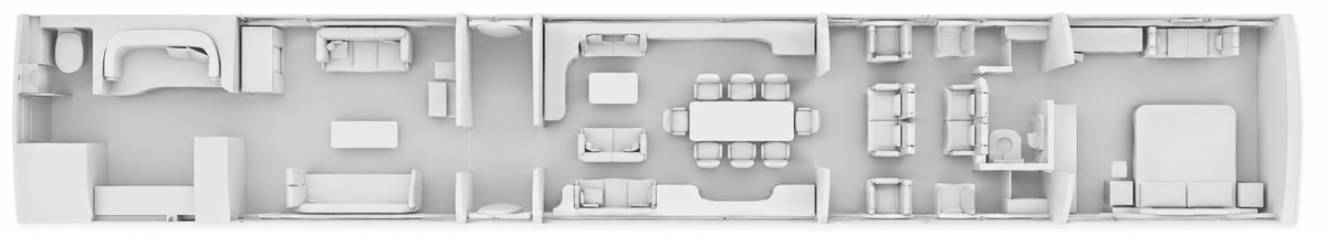 Boeing BBJ MAX7 cabin layout diagram