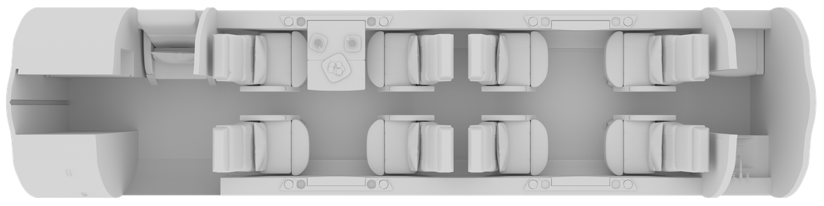 Cessna Citation Sovereign cabin layout diagram