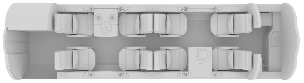Cessna Citation X cabin layout diagram