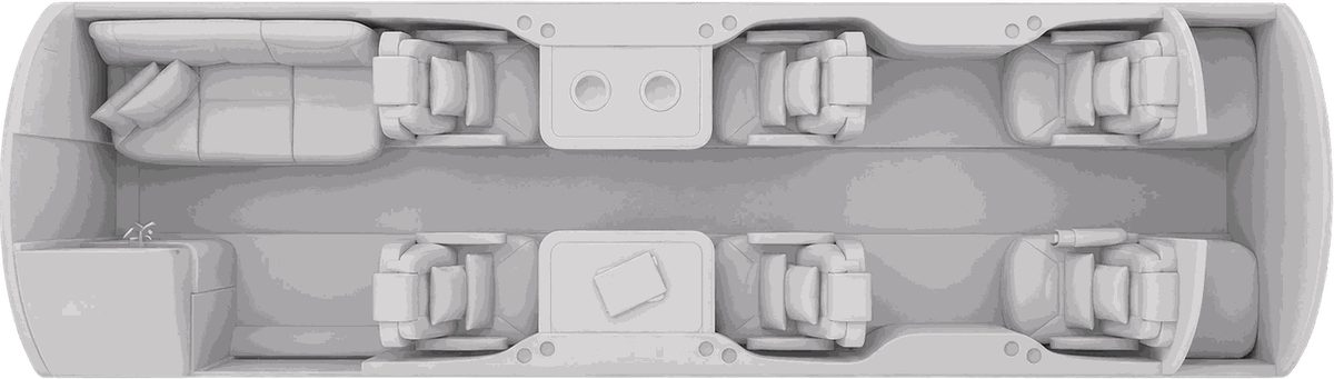 Cessna Citation XLS Gen2 cabin layout diagram