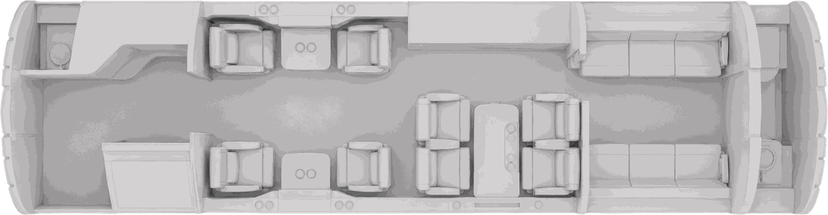 Schema della cabina Dassault Falcon 6X