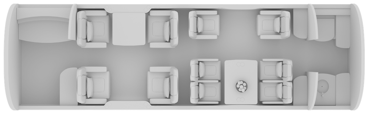 Kabinenlayout Gulfstream G280