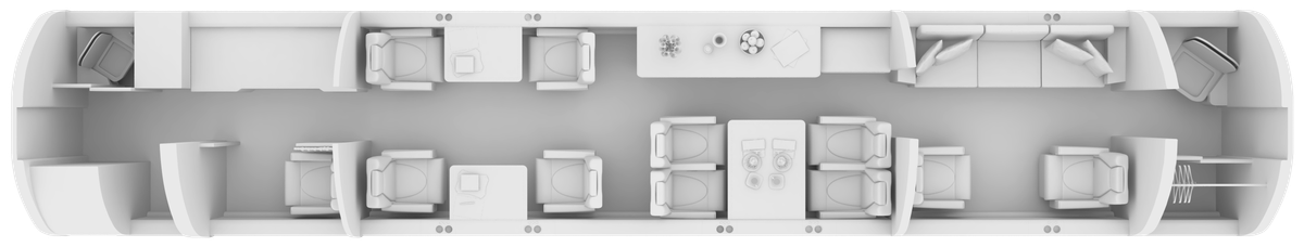 Bombardier Global 6000 cabin layout diagram