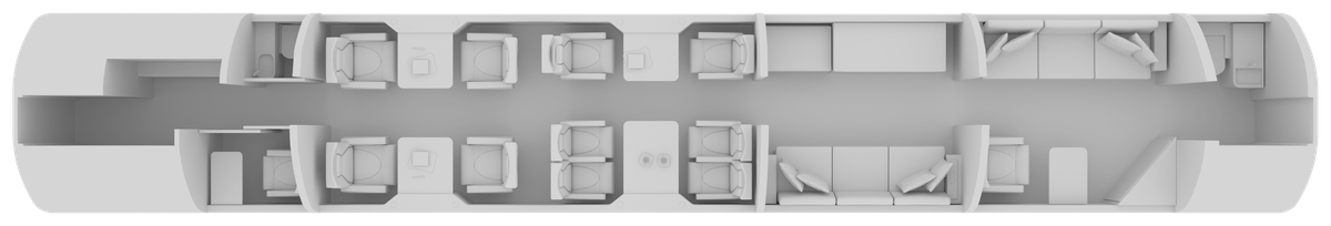 Bombardier Global 7500 cabin layout diagram