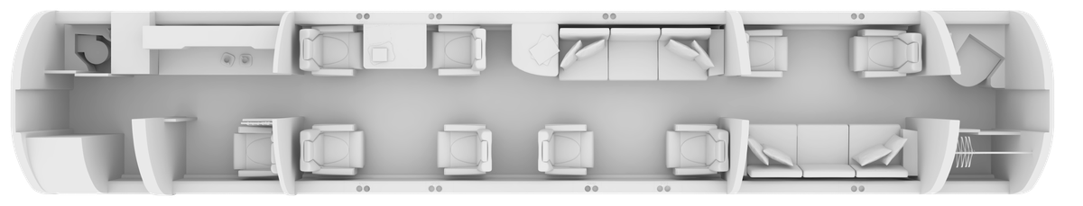 Bombardier Global Express cabin layout diagram