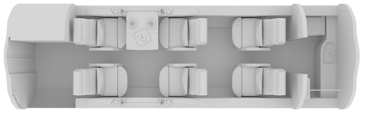 Embraer Praetor 500 cabin layout diagram
