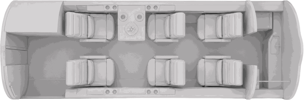 Cessna Citation CJ3 Gen2 cabin layout diagram