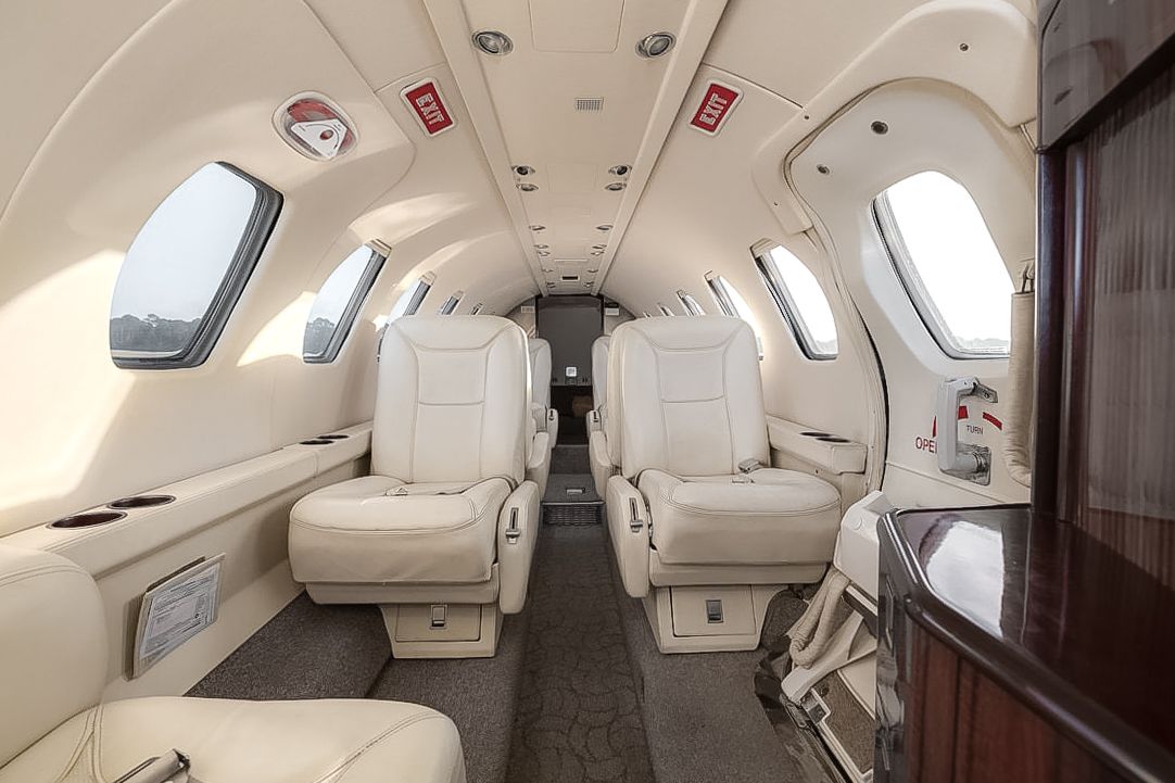 Interni della cabina Cessna Citation II